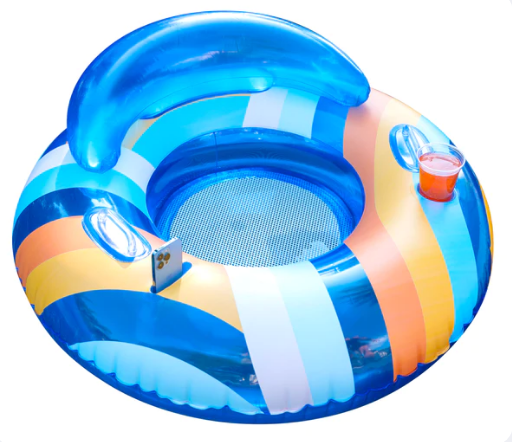 Good Vibes Deluxe 46in Pool Tube with Backrest